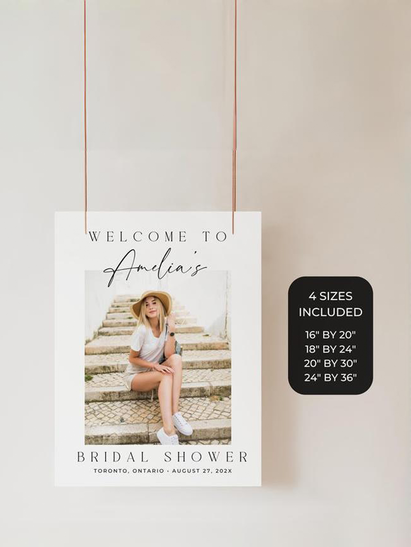 Customizable Photo PVC Party Welcome Sign